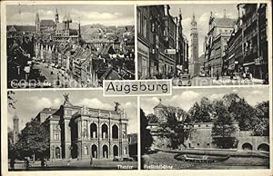 Bild des Verkufers fr Augsburg freilichtbhne Theater Maximilianstrasse Rathaus zum Verkauf von Versandhandel Boeger