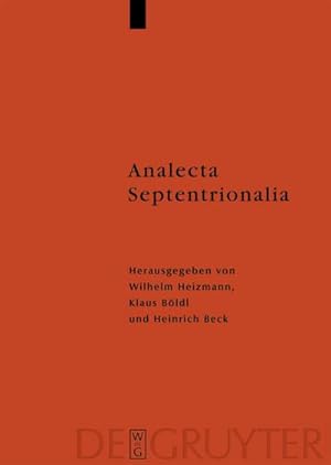 Bild des Verkufers fr Analecta Septentrionalia : Beitrge zur nordgermanischen Kultur- und Literaturgeschichte zum Verkauf von AHA-BUCH GmbH