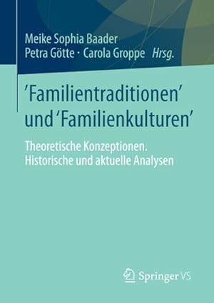 Bild des Verkufers fr Familientraditionen und Familienkulturen : Theoretische Konzeptionen, historische und aktuelle Analysen zum Verkauf von AHA-BUCH GmbH