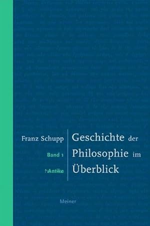 Bild des Verkufers fr Geschichte der Philosophie im berblick 1 : Antike zum Verkauf von AHA-BUCH GmbH