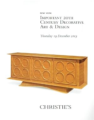 Christies December 2013 Important 20th Century Decorative Art & Design