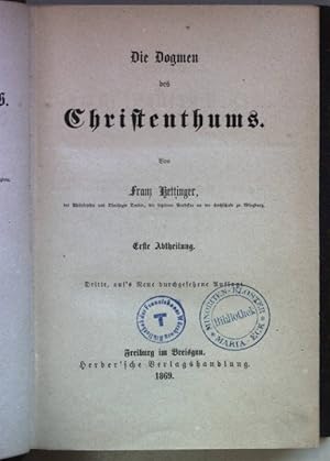 Seller image for Die Dogmen des Christenthums: ERSTE ABTHEILUNG. Apologie des Christenthums Bd. 2; for sale by books4less (Versandantiquariat Petra Gros GmbH & Co. KG)