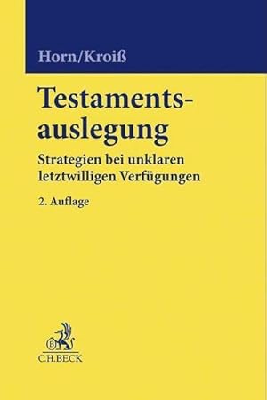 Seller image for Testamentsauslegung for sale by BuchWeltWeit Ludwig Meier e.K.
