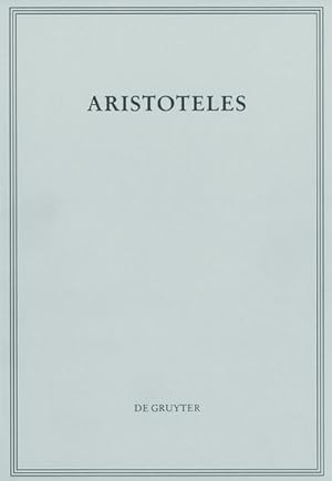 Bild des Verkufers fr Aristoteles: Aristoteles Werke Analytica Priora Buch II zum Verkauf von AHA-BUCH GmbH