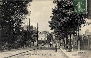 Ansichtskarte / Postkarte Saint Maurice Val de Marne, La Grande rue