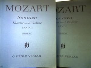 Seller image for Sonaten fr Klavier und Violine. 2 Bnde mit jeweils 1 Beiheft. Urtext. Nach Eigenschriften und Erstausgaben hrsg. von E.F. Schmid. Fingersatz und Strichbezeichnung von Walther Lampe und Karl Rhrig. for sale by Antiquariat Michael Solder