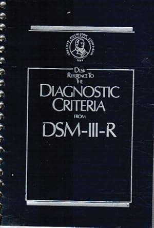 Imagen del vendedor de Desk Reference to the Diagnostic Criteria from DSM-III-R a la venta por Bookshop Baltimore