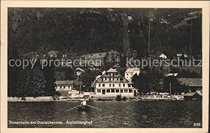 Annenheim Ossiacher See Hotel Aichelberghof Blick von Seeseite aus Paddelboot