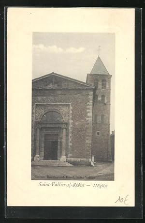 Carte postale Saint-Vallier, L`Eglise