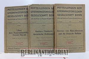 Imagen del vendedor de Mitteilungen der Literarhistorischen Gesellschaft Bonn. PREIS FR DIE EINZELHEFTE !!!!!!!!!! 8. Jahrgang 1913-14; Hefte 7/8 - 9. a la venta por BerlinAntiquariat, Karl-Heinz Than