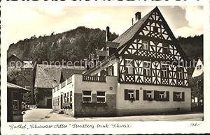 Postkarte Carte Postale Streitberg Oberfranken Gasthaus Schwarzer Adler