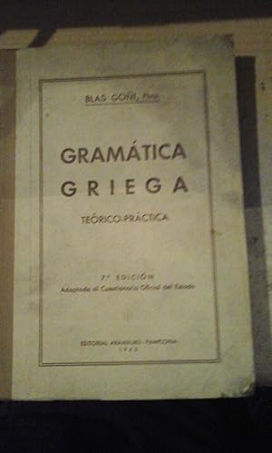 Bild des Verkufers fr GRAMTICA GRIEGA TERICO PRCTICA (Pamplona 1943) zum Verkauf von Multilibro