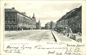 Postkarte Carte Postale Iglau Gymnasium Bürgerschule