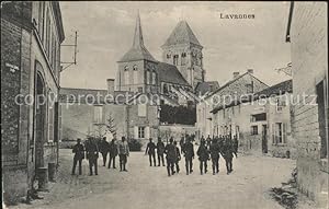 Postkarte Carte Postale Lavannes Kirche Soldaten Militär 1. Weltkrieg von Zensur genehmigt