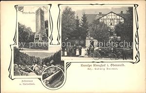 Postkarte Carte Postale Lautertal Odenwald Kuralpe-Kreuzhof Ohlyturm Felsenmeer