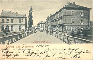 Postkarte Carte Postale Falkenau Eger Sokolov Bahnhofstrasse