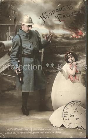 Postkarte Carte Postale Militaria Poesie engel amour