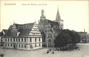 Postkarte Carte Postale Sommerfeld Kremmen Markt Rathaus Kirche
