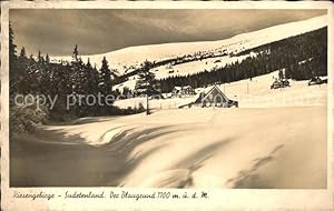 Postkarte Carte Postale Sudetenland Region Riesengebirge Blaugrund