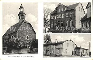 Postkarte Carte Postale Bruchenbrücken Kirche Schule Turnhalle