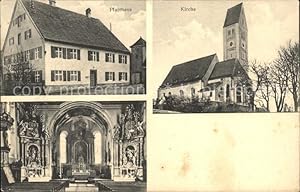 Postkarte Carte Postale Dirlewang Pfarrhaus Kirche