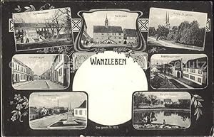 Postkarte Carte Postale Wanzleben Marktplatz Schulstrasse Kirche Sankt Jacobi