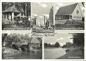 Postkarte Carte Postale Ahlen Alte Mühle Zeche Westfalen Braun s Erfrischungshalle