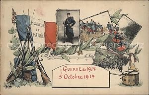 Postkarte Carte Postale Militaria Politik guerre de 1914 honneur et patrie