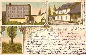 Postkarte Carte Postale Bruckmühl Rosenheim Kruzifix Bauernhof