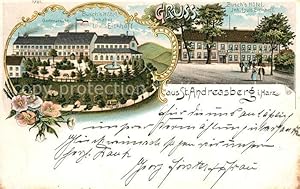 Postkarte Carte Postale St Andreasberg Harz Busch's Hotel Litho