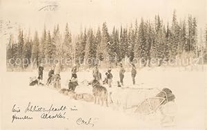 Postkarte Carte Postale Wrangell Alaska Hundeschlitten