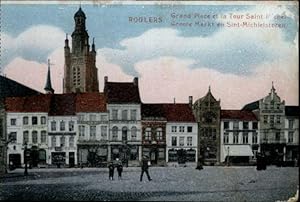 Postkarte Carte Postale Roulers Tour Saint Michel Grand Place Groote Markt Sint-Michielstoren *