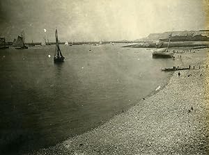 Seller image for France Le Havre Seaside Sailboat Beach Old Amateur Photo 1910 for sale by Bits of Our Past Ltd