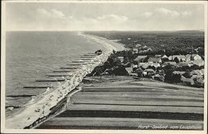 Postkarte Carte Postale Horst Ostseebad Pommern Panorama Blick vom Leuchtturm Strand