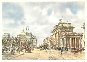 Bild des Verkufers fr Postkarte Carte Postale Knstlerkarte Wolfgang Tritt Berlin Brandenburgertor zum Verkauf von Versandhandel Boeger