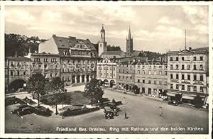 Postkarte Carte Postale Friedland Breslau Ring Rathaus Kirchen