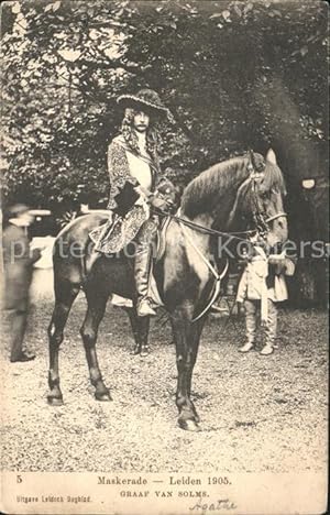 Bild des Verkufers fr Postkarte Carte Postale Leiden Maskerade Pferd zum Verkauf von Versandhandel Boeger