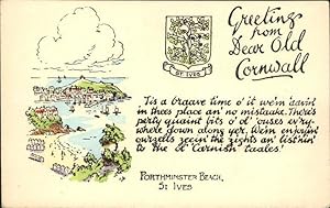 Postkarte Carte Postale St Ives Cornwall Porthminster Beach Künstlerkarte