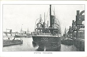 Postkarte Carte Postale Stettin Westpommern Freihafen