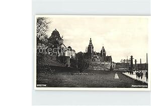 Postkarte Carte Postale Stettin Westpommern Hakenterrasse