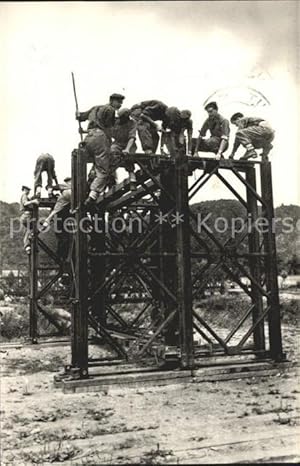 Image du vendeur pour Postkarte Carte Postale Militaria Belgien Armee Belge Construction d'un element de pont mis en vente par Versandhandel Boeger