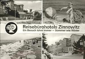 Postkarte Carte Postale Zinnowitz Ostseebad Hotel Otto Schmirgal Strand Hotel Philipp Müller
