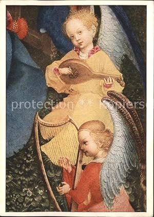 Postkarte Stefan Lochner Musizierende Engel 