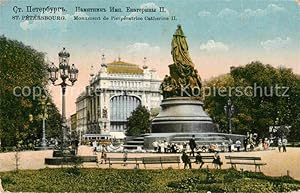 Seller image for Postkarte Carte Postale St Petersburg Leningrad Ekaterina II Denkmal for sale by Versandhandel Boeger