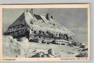 Postkarte Carte Postale Reifträgerbaude im Winter Riesengebirge