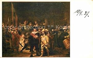 Image du vendeur pour Postkarte Carte Postale Rembrandt Die Nachtwache mis en vente par Versandhandel Boeger