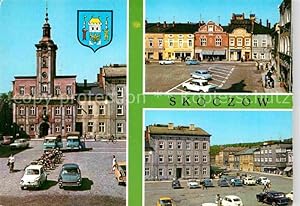 Postkarte Carte Postale Skoczow Skotschau Poznobarokowy ratusz Rynek Ulica Cieszynska