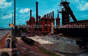 Bild des Verkufers fr Postkarte Carte Postale Birmingham Alabama Steel Mills zum Verkauf von Versandhandel Boeger