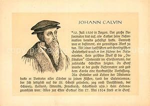 Bild des Verkufers fr Postkarte Carte Postale Persnlichkeiten Johannes Calvin zum Verkauf von Versandhandel Boeger