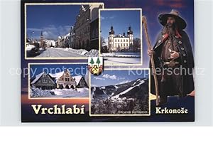 Bild des Verkufers fr Postkarte Carte Postale Vrchlabi Krkonosska ulice Zamek Muzeum Spravy KRNAP Ski areal Herlikovice zum Verkauf von Versandhandel Boeger
